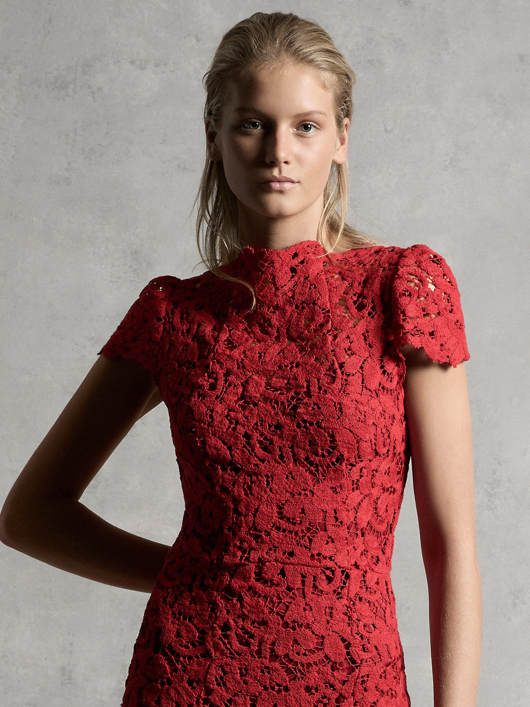 Moss And Spy Cherie Cap Sleeve Dress