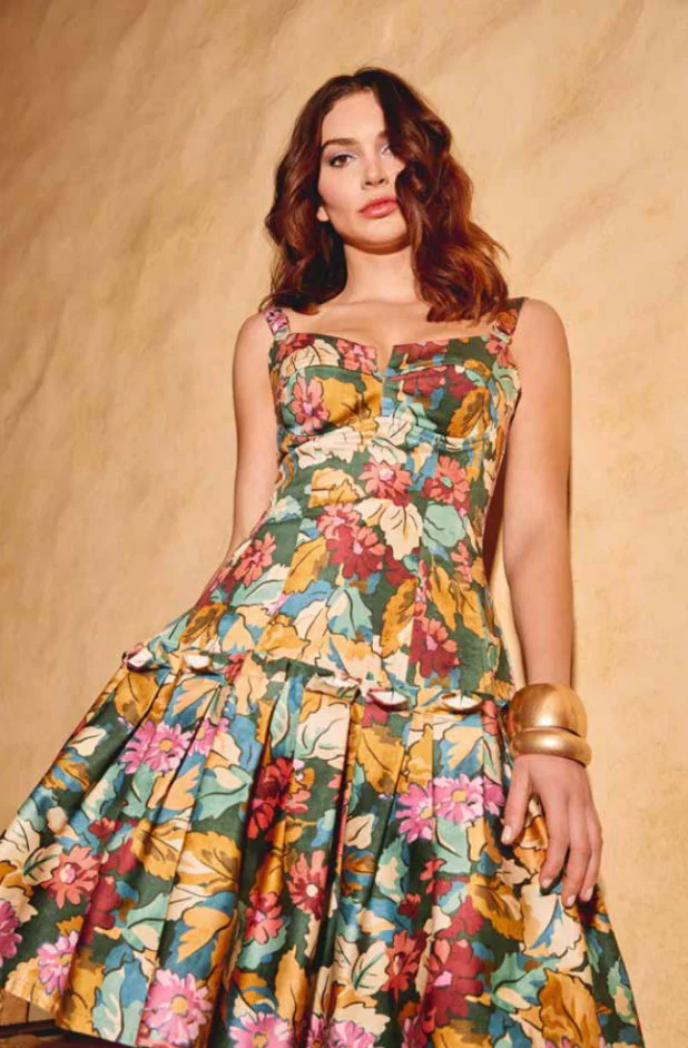 Moss And Spy Flora Frill Dress