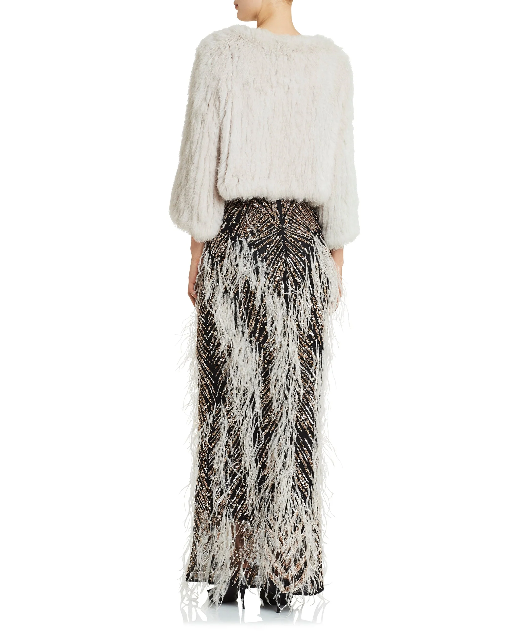 Moss & Spy Fur Bolero - Beige - Image 4