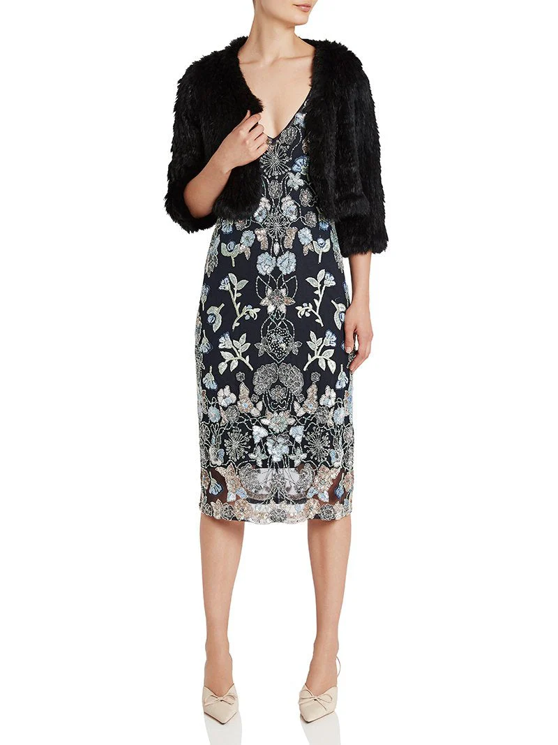 Moss & Spy Fur Bolero - Black - Image 3