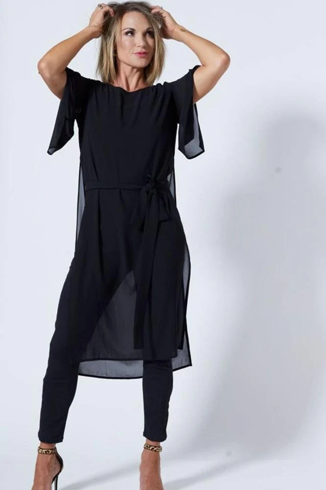 Moss Tallulah Tabard - Black - Image 3