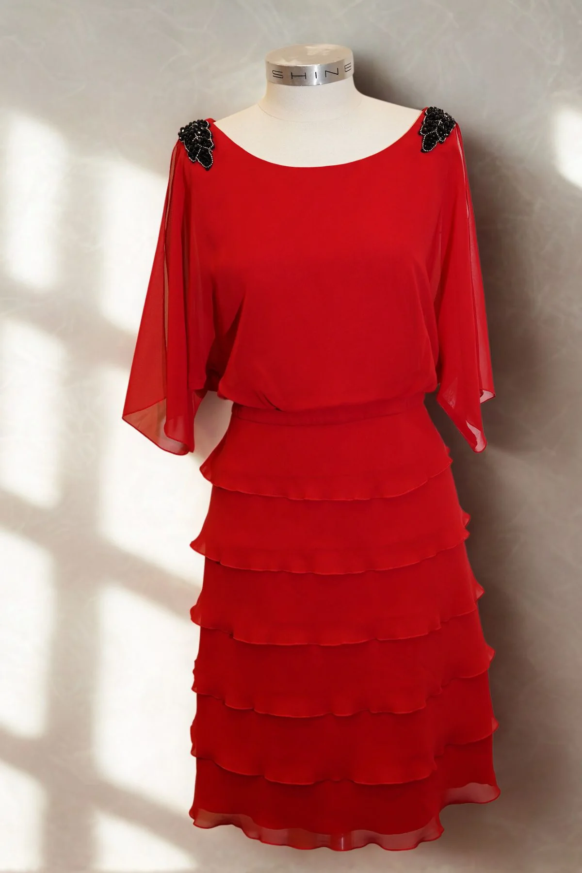 Mr K Beaded Shoulder Dress