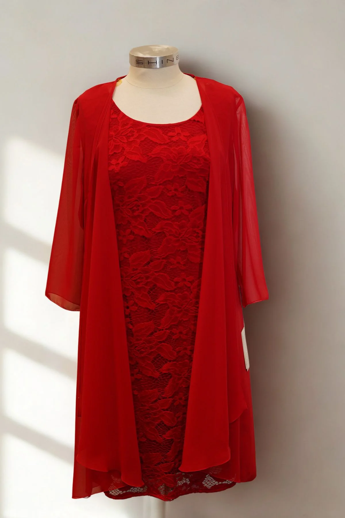 Mr K Embroidered Cape Midi Dress - Image 2