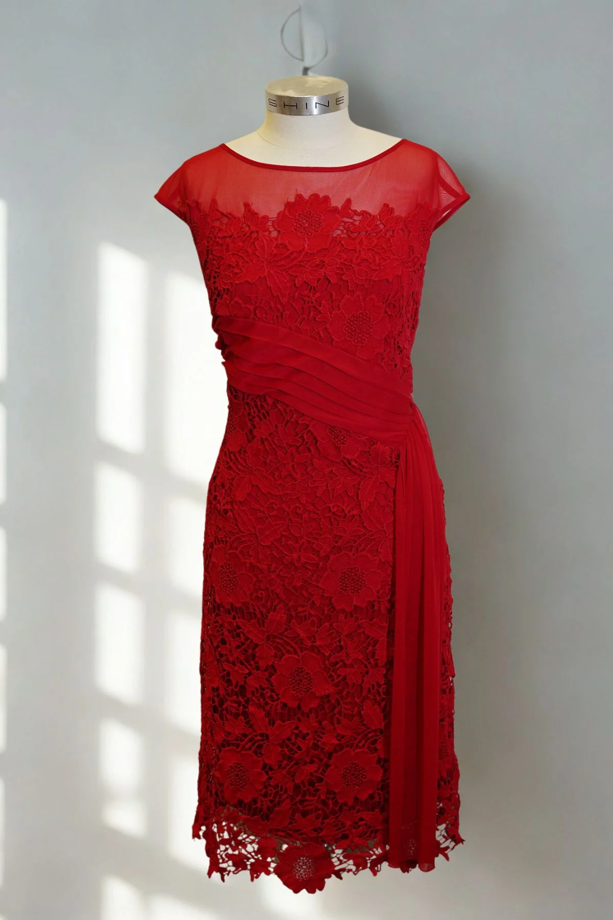 Mr K Event Midi Lace Overlay Dress