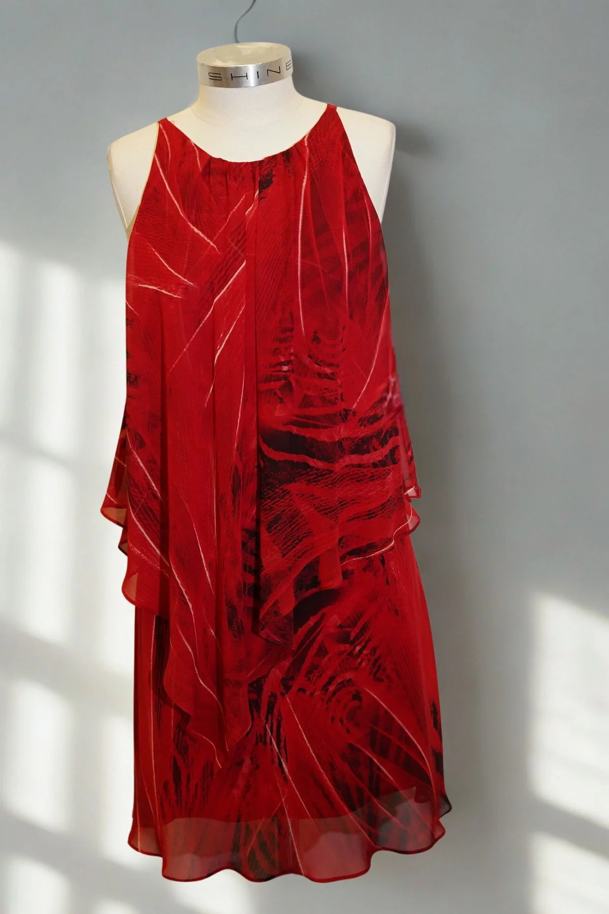 Mr K Scarlet Drift High Neck Mini Dress - Image 2