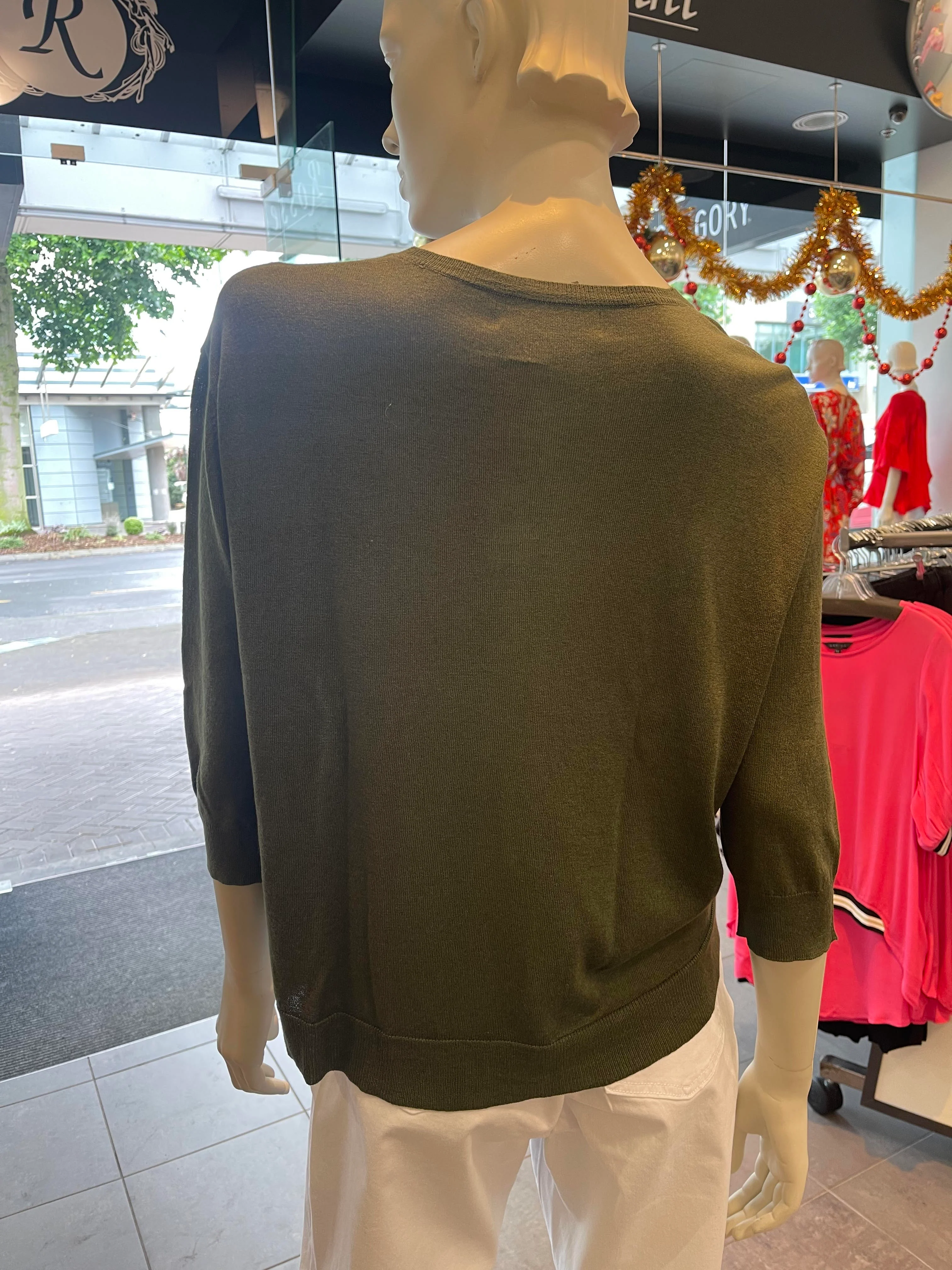 Nineteen/46 Dream Cardi - Olive - Image 4