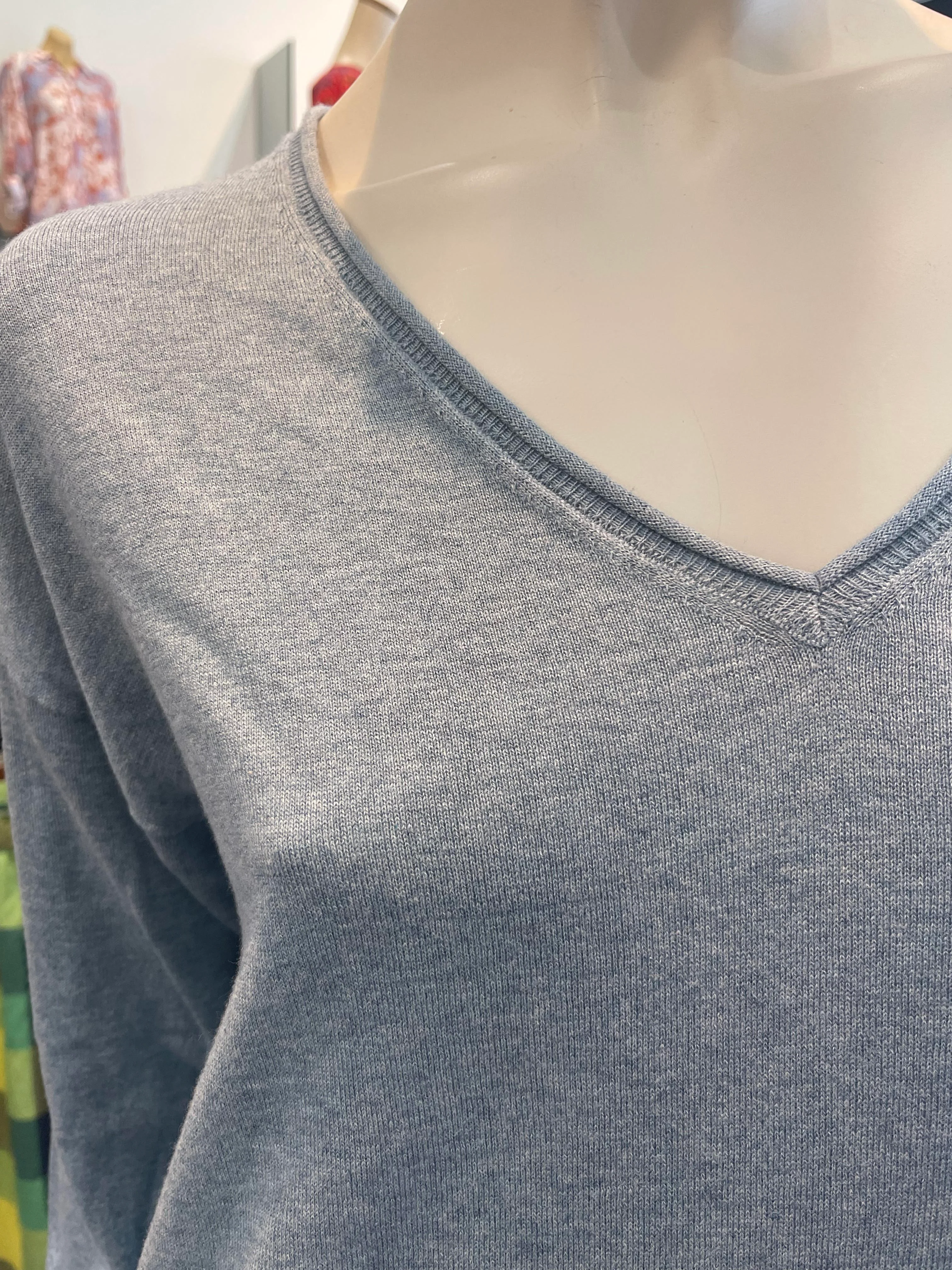 Nineteen/46 Sunrise Sweater - Light Blue Chambray - Image 2