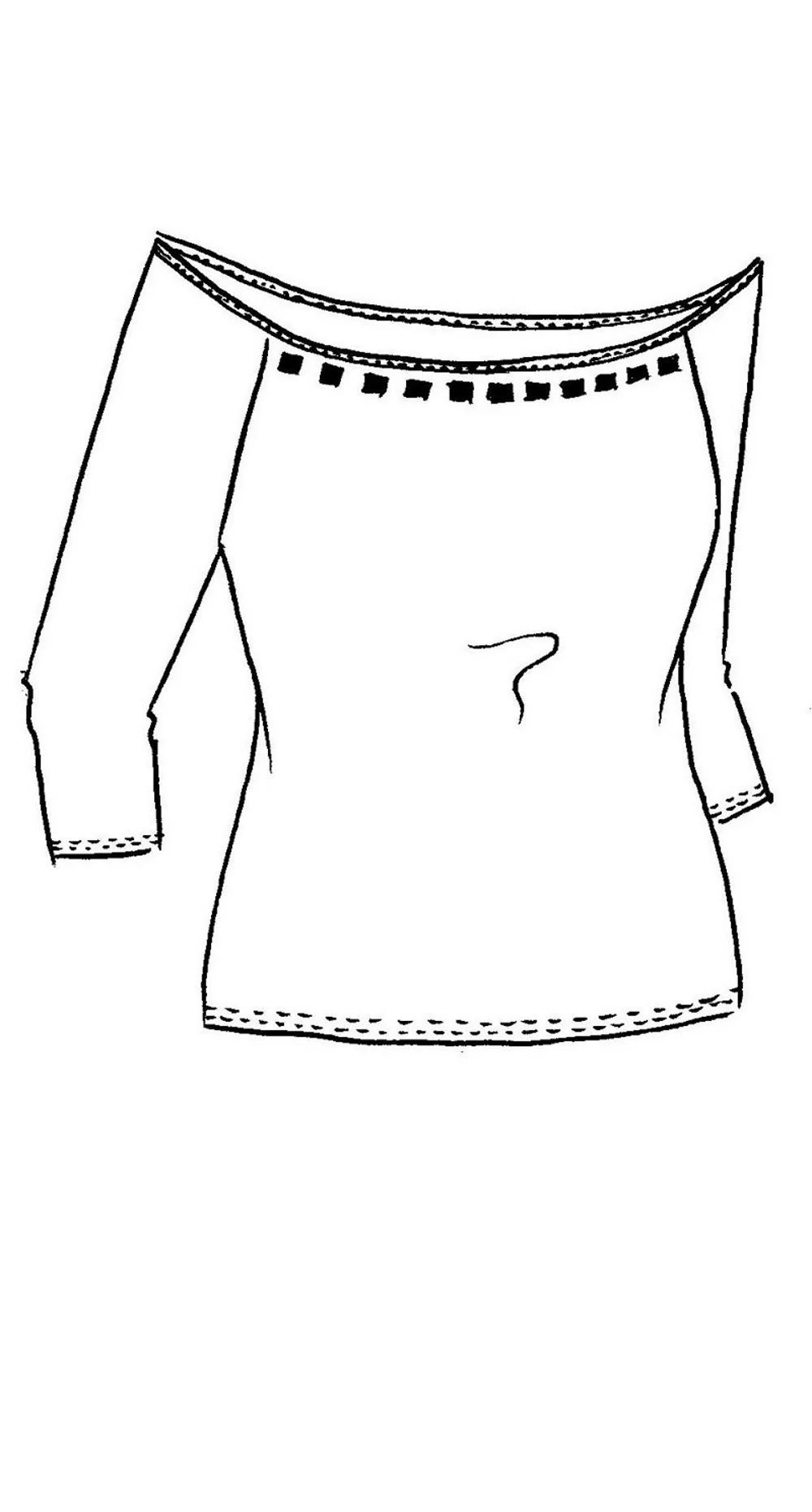 Paula Ryan Off Shoulder 3/4 Sleeve Top -Bitter Cho - Image 4