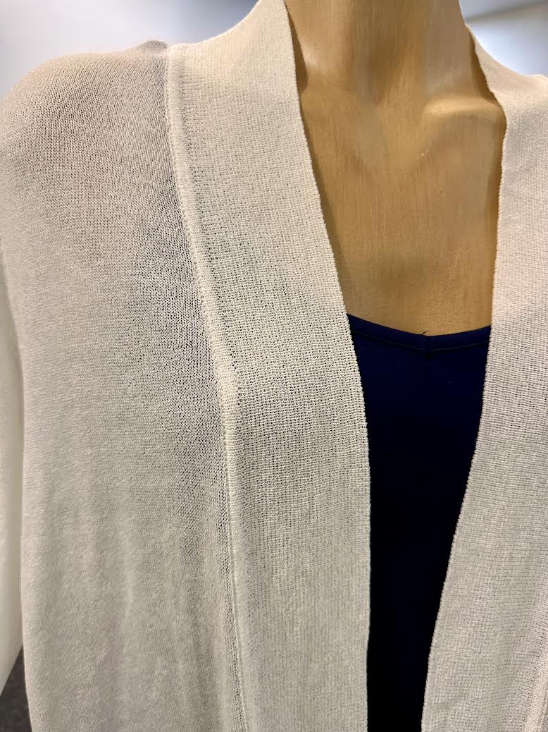 Optimum 3/4 Sleeve Cardi - White - Image 3