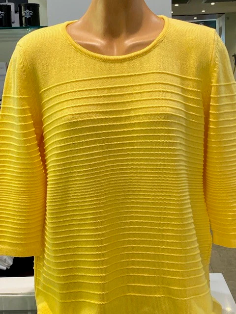 Optimum 3/4 Sleeve Stripe Top - Sunray