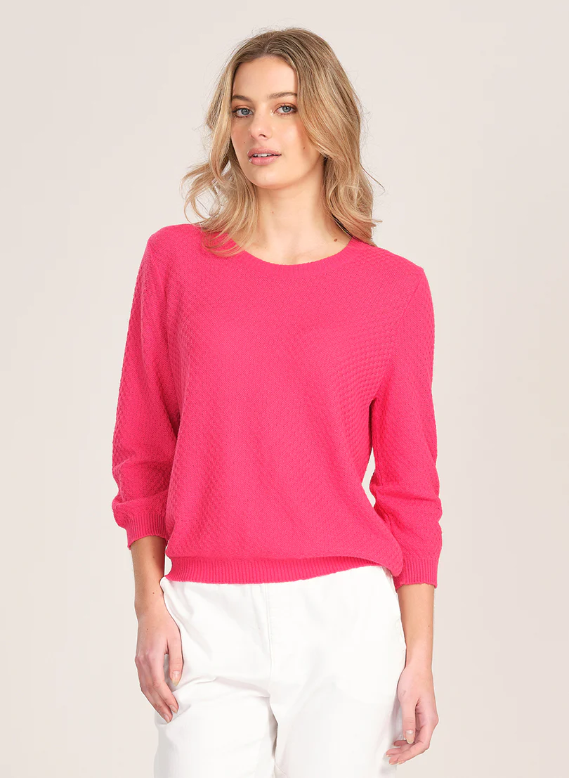 Optimum 3/4 Texture Jumper - Lipstick - Image 2
