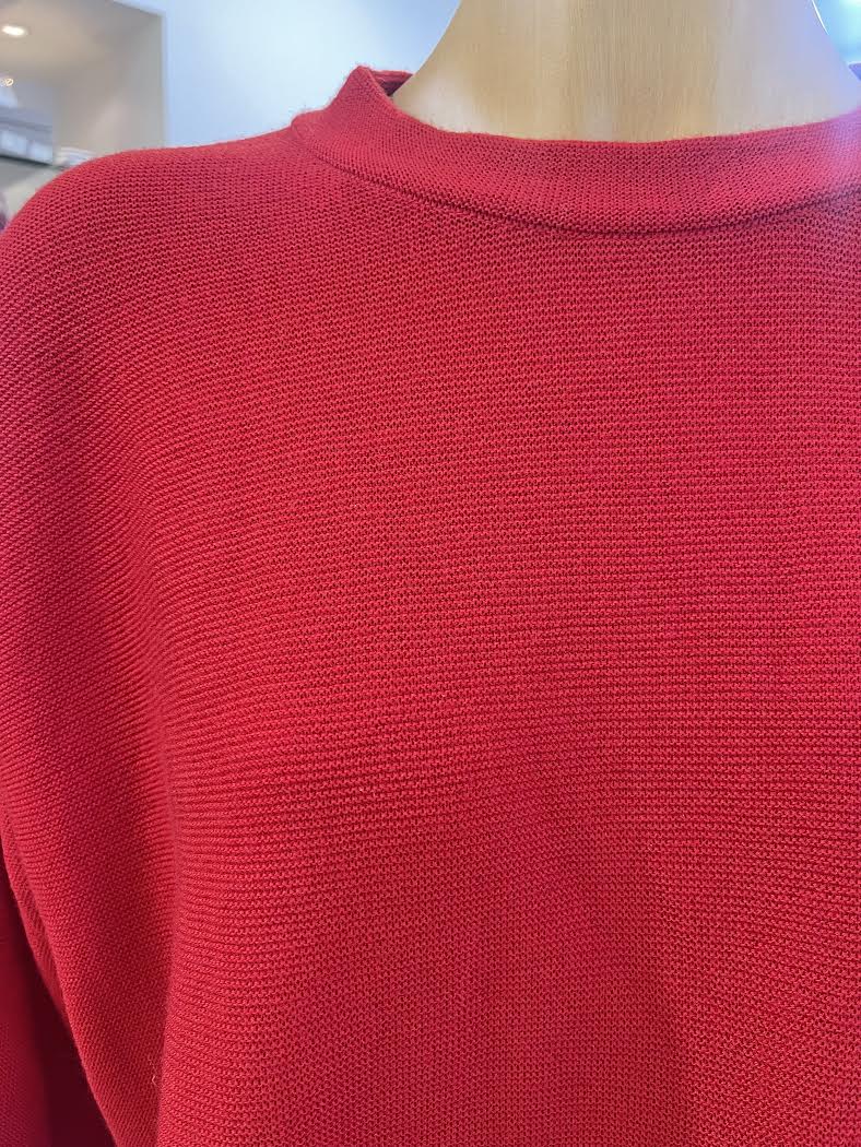 Optimum 3/4 Tulip Sleeve Jumper - Red - Image 2