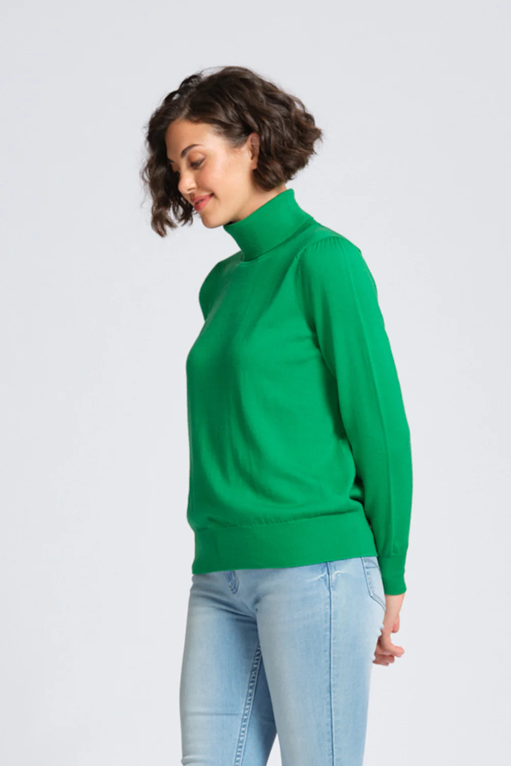 Optimum Easy Fit Polo Neck With Bottom Rib - Parrot Green - Image 2