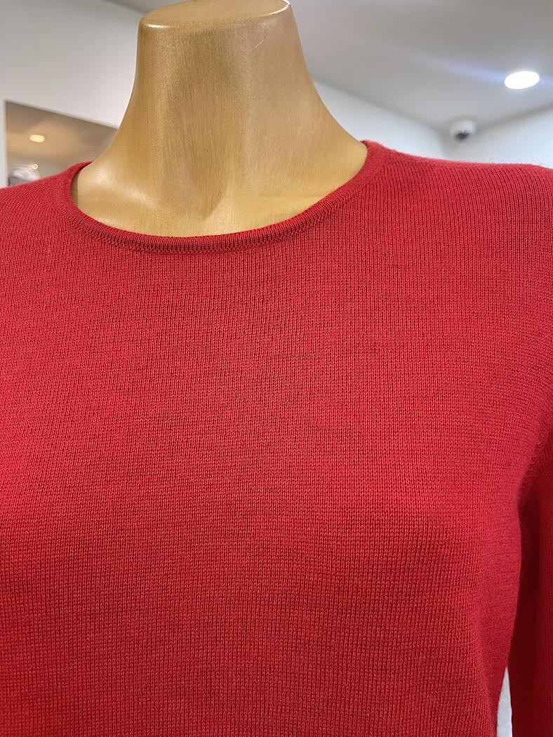 Optimum Merino Crew Neck Top - Raspberry - Image 2