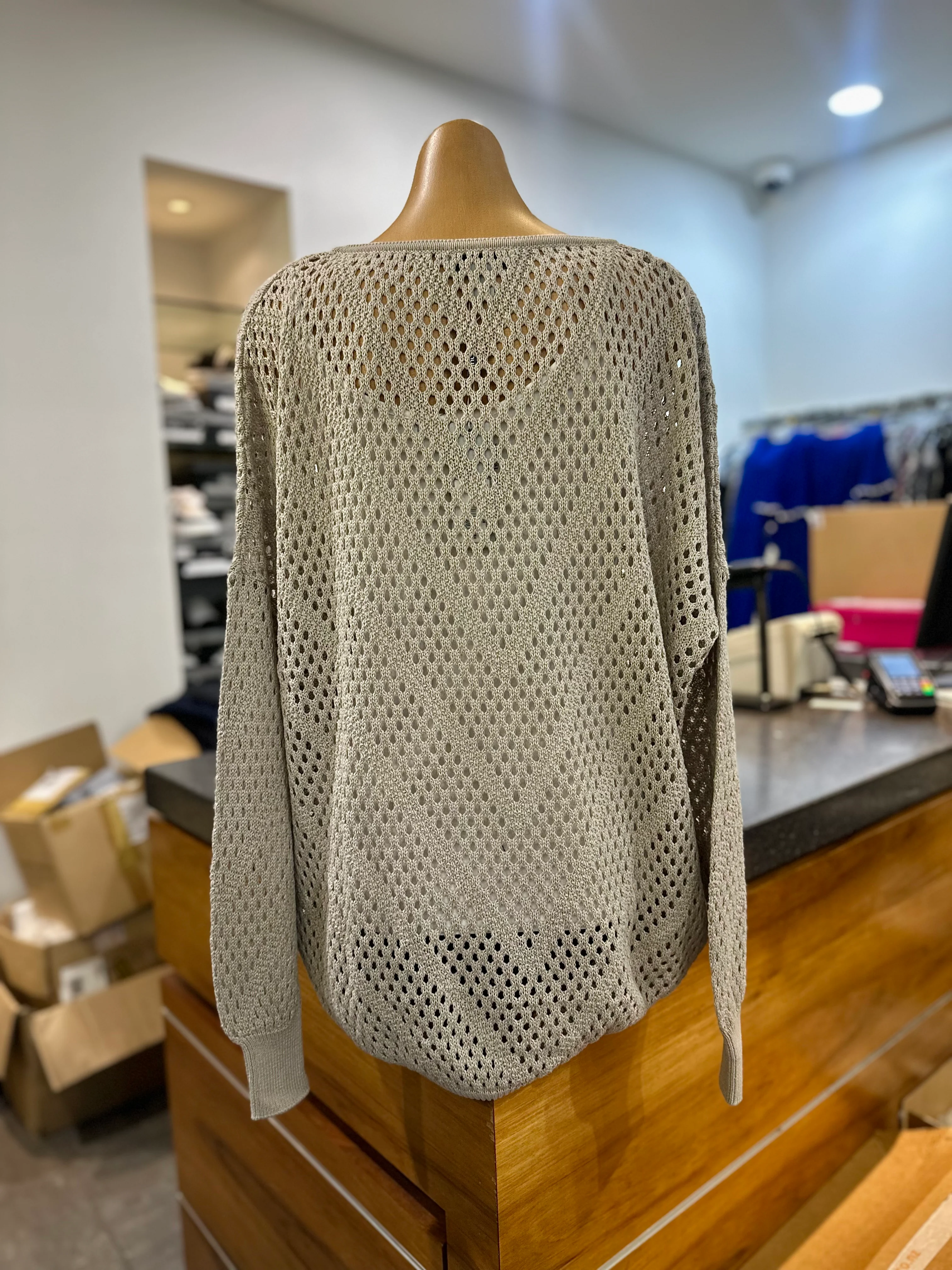 Optimum Mesh Jumper - Linen - Image 6