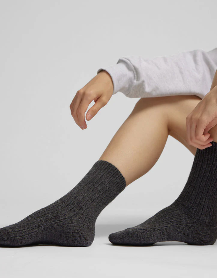 OroBlu Nikki Wool Sock - Dark Chocolate