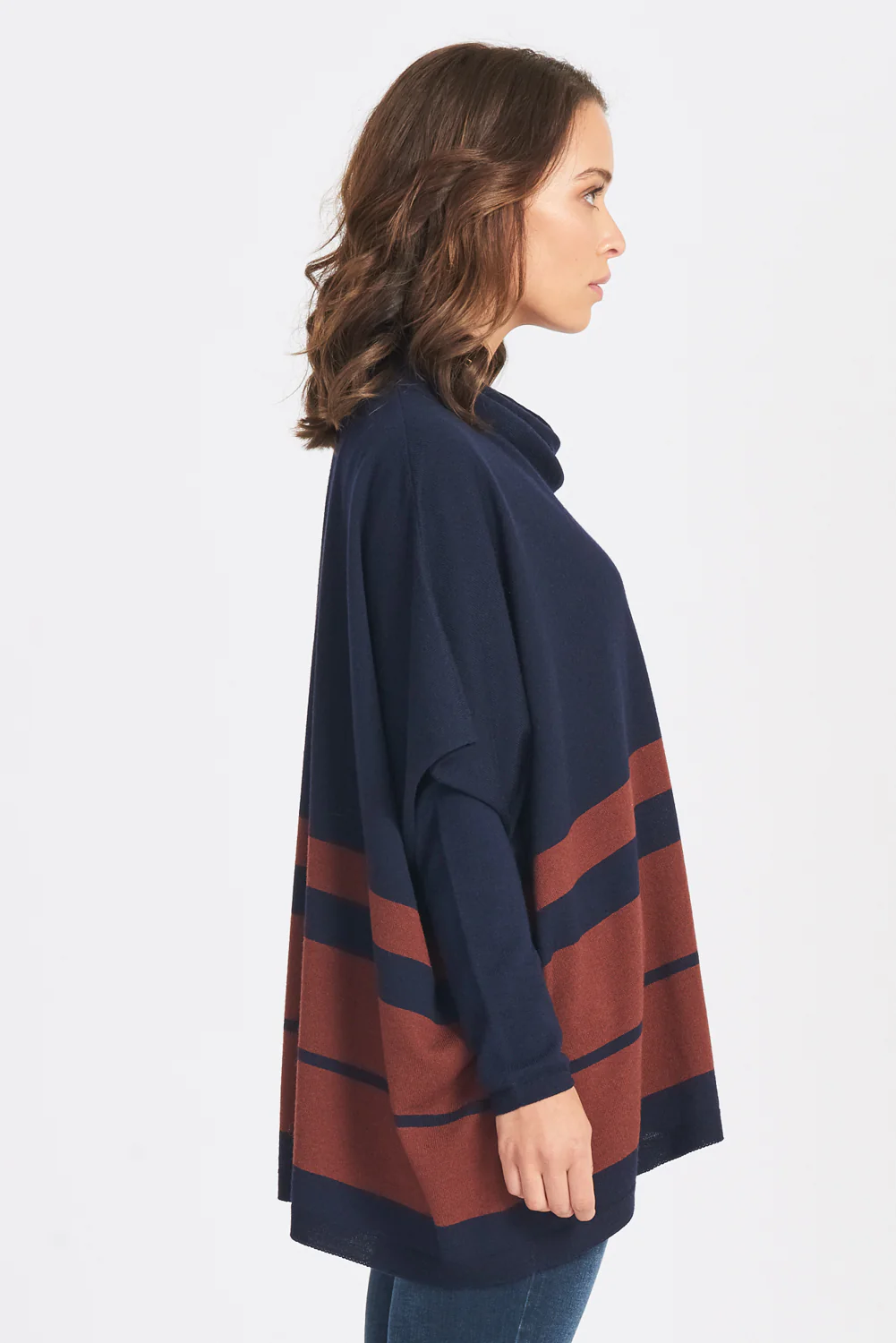 Oversized Wrap Neck Jumper - Image 2