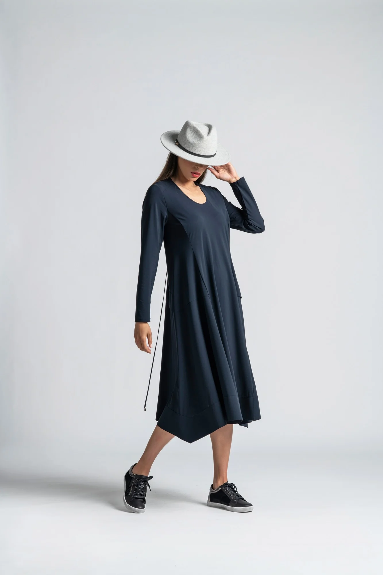 Paula Ryan A-Line Dress-Black - Image 3