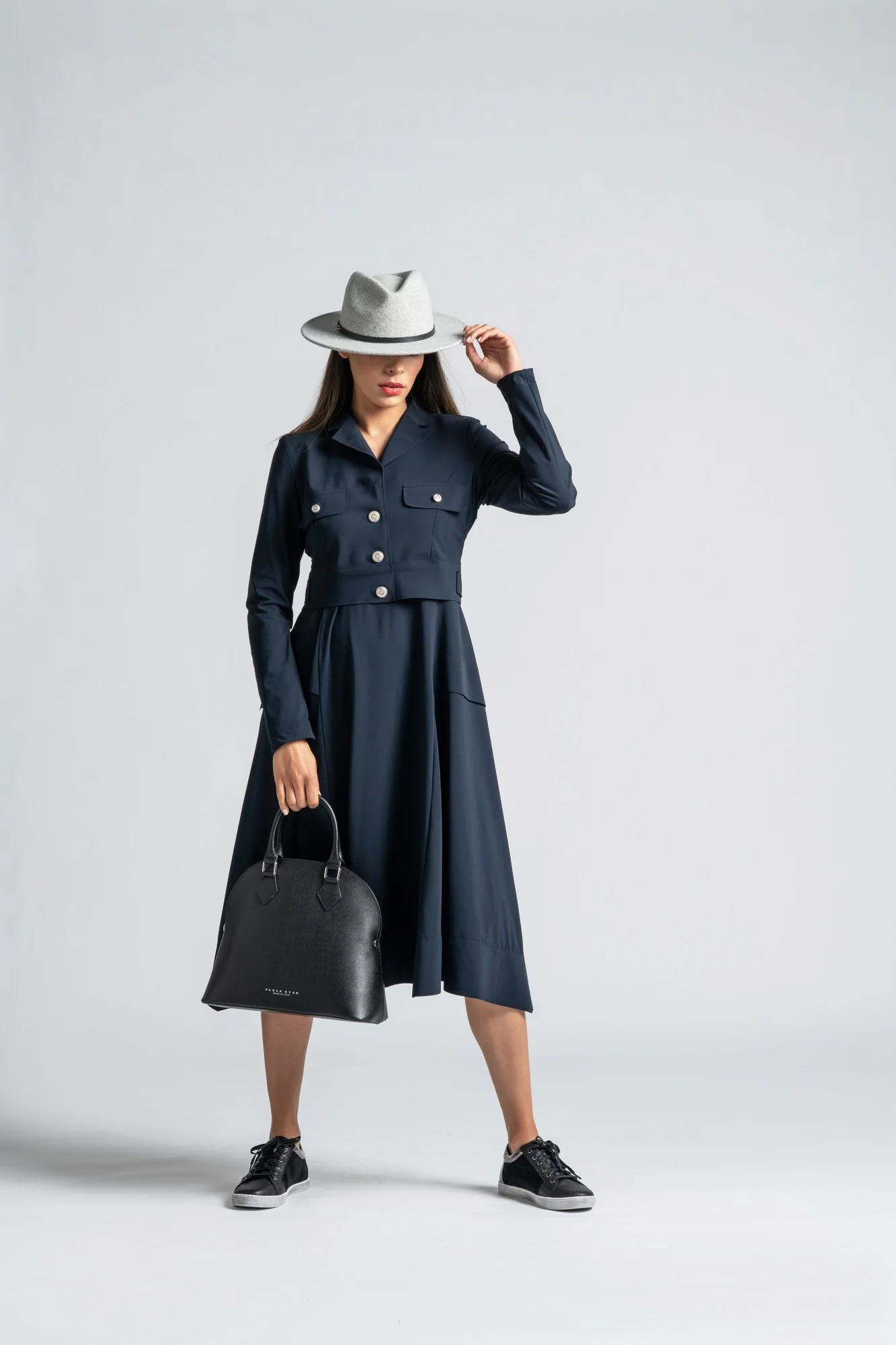 Paula Ryan A-Line Dress-Black - Image 7