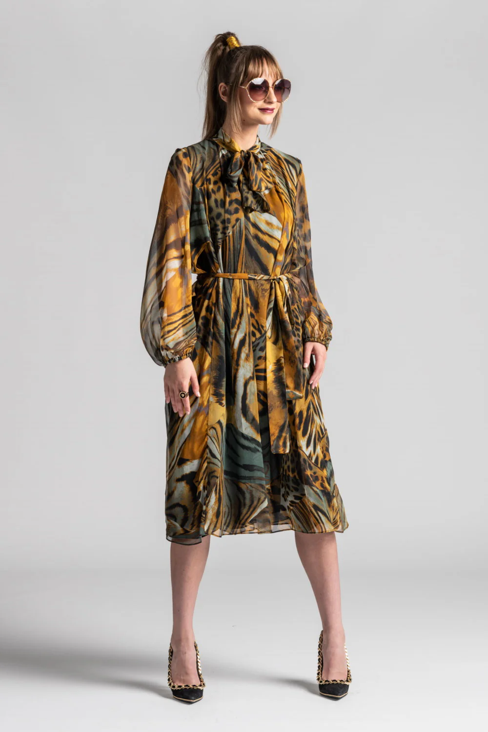 Paula Ryan Animalia Silk Dress