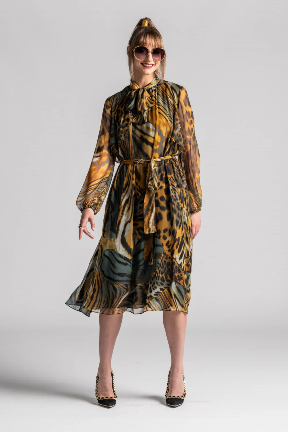 Paula Ryan Animalia Silk Dress - Image 2