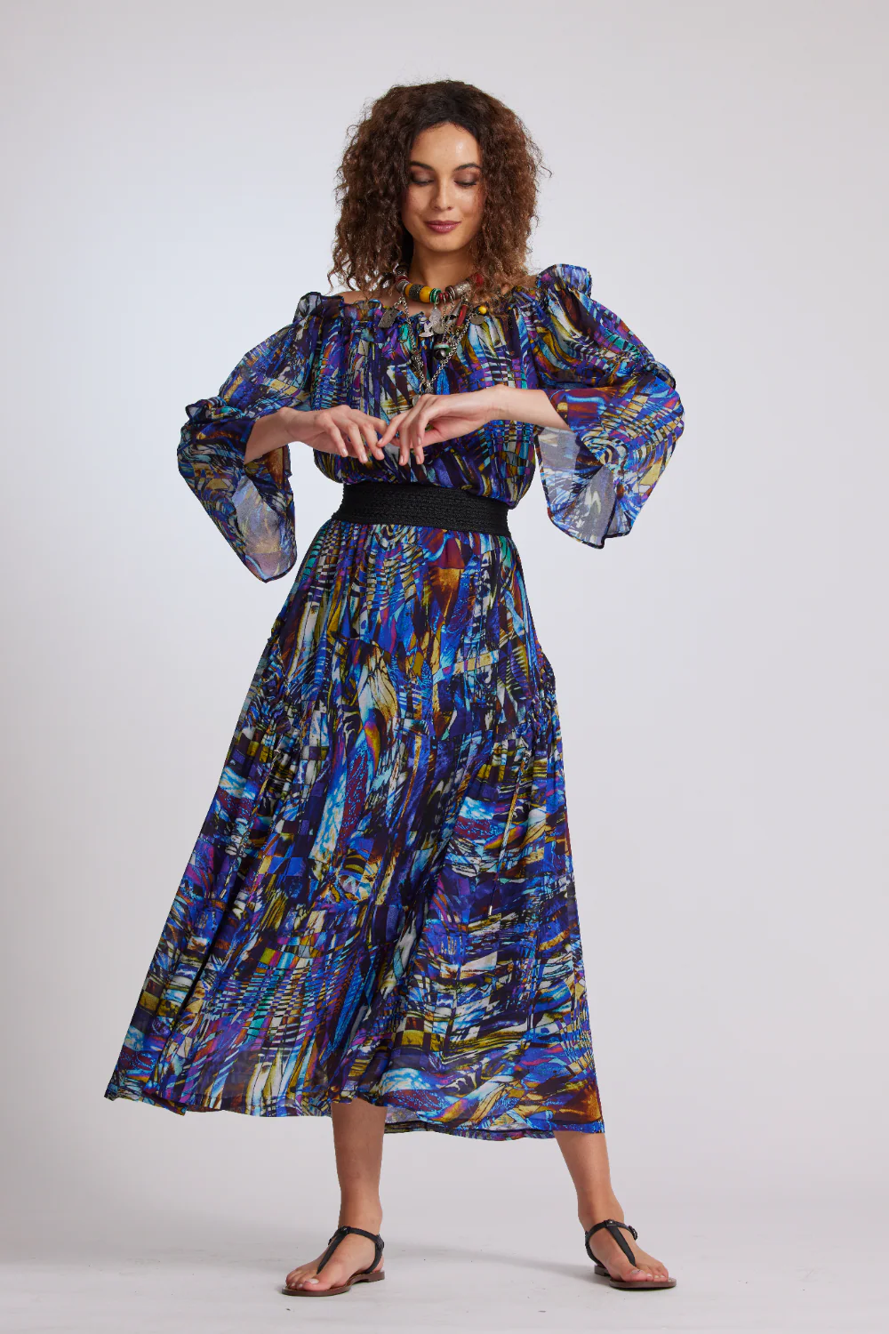 Paula Ryan Arched Skirt - Mosaic