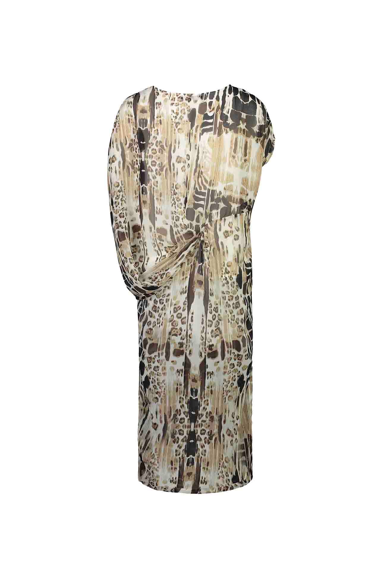 Paula Ryan Asymmetrical Tuck Dress - Image 3