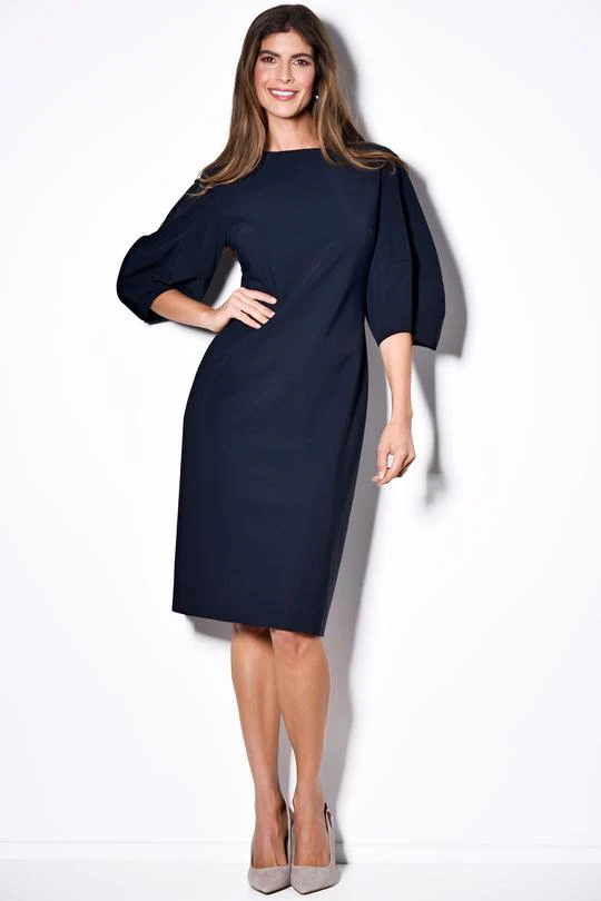 Paula Ryan Bell Sleeve Dress - Black - Image 3