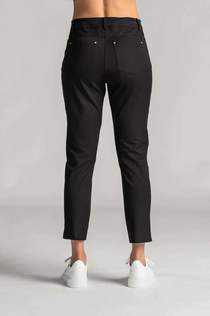 Paula Ryan Bi Stretch 7/8 Jean - Black - Image 3