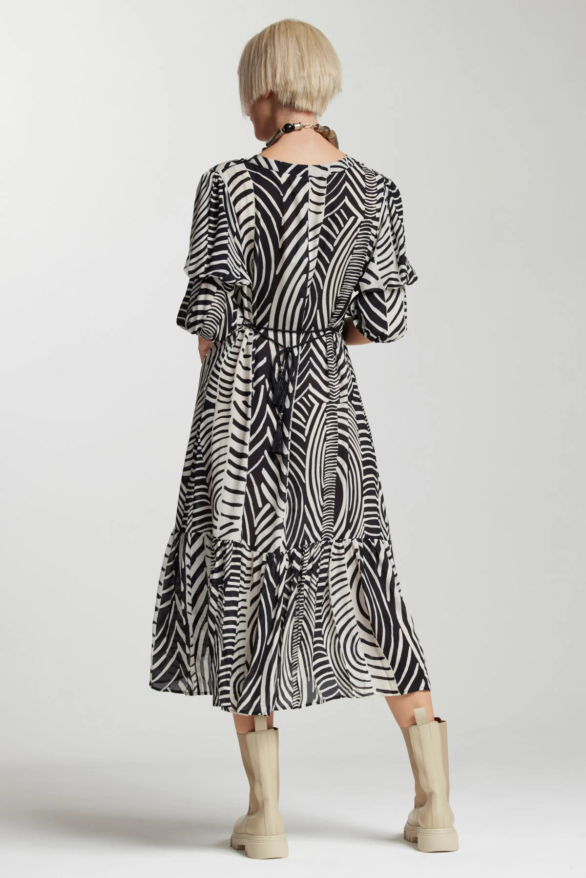 Paula Ryan Blouson Sleeve Dress - Image 2