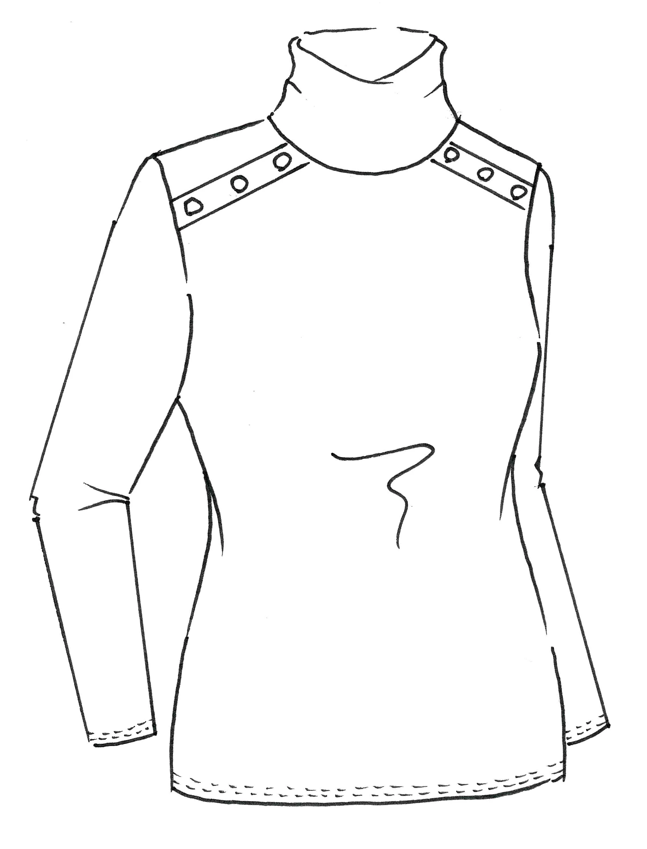 Paula Ryan Button Turtleneck Top-Micromodel - Image 3