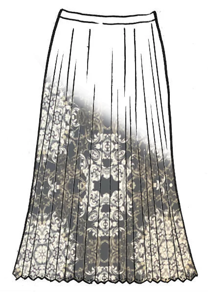 Paula Ryan Venezia Chiffon Pleat Skirt - Image 3