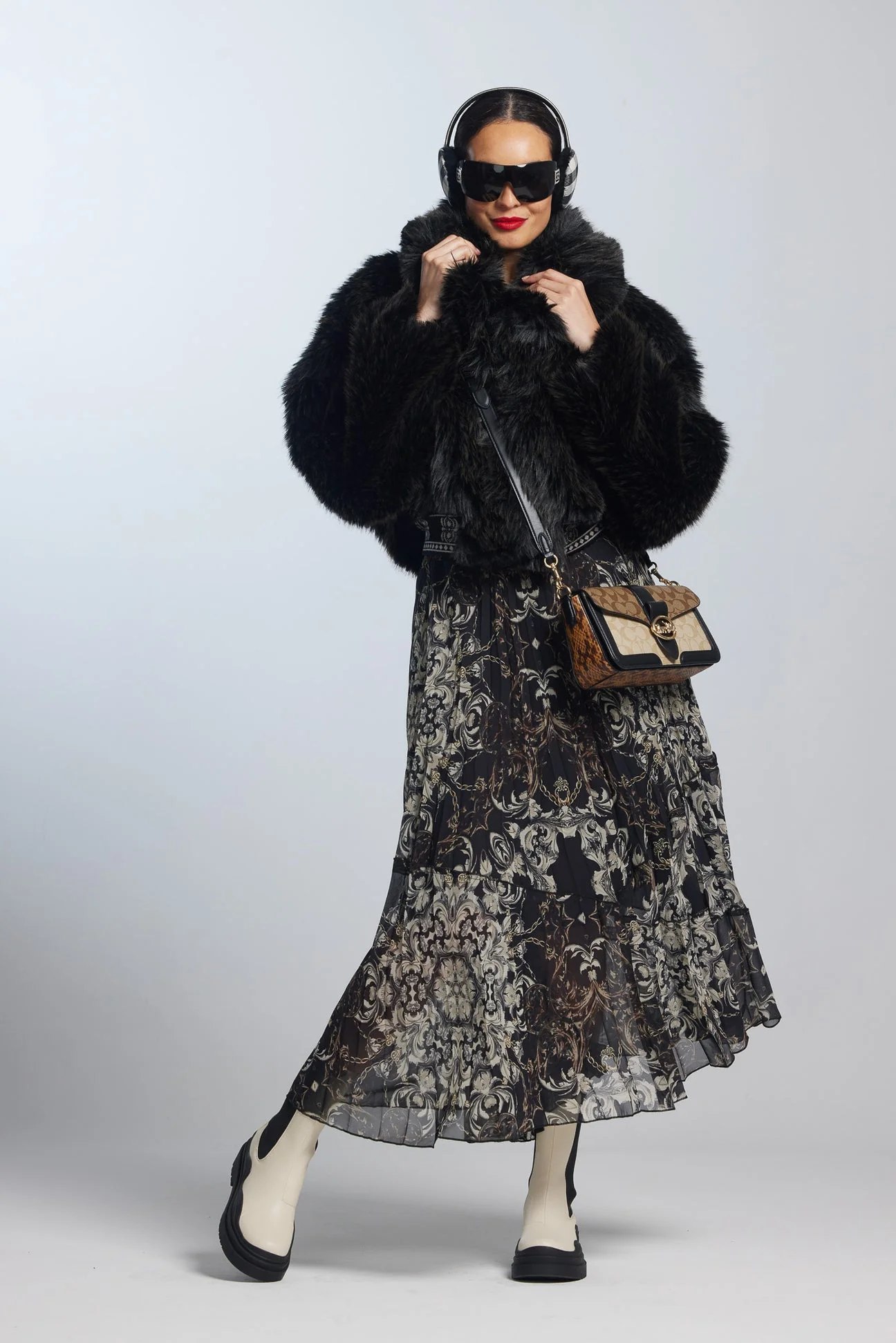 Paula Ryan Venezia Chiffon Pleat Skirt - Image 4