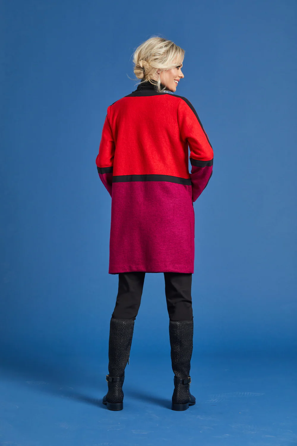Paula Ryan Colour Block Coat -Merino - Image 2