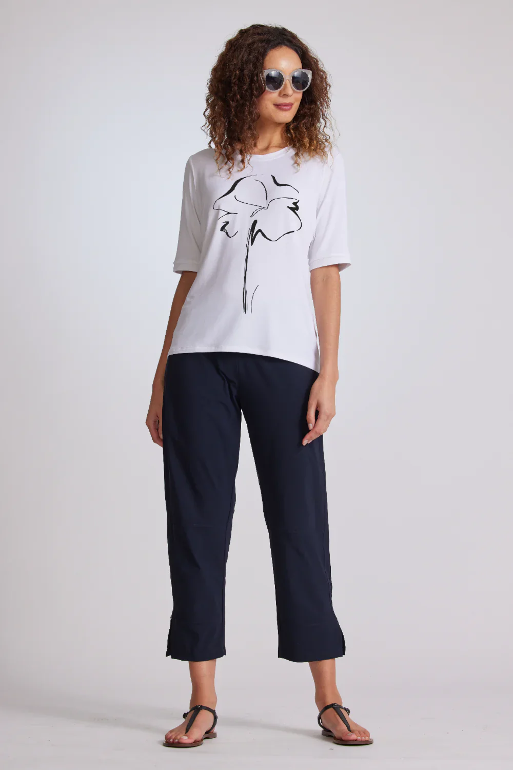 Paula Ryan Crew Top - Black