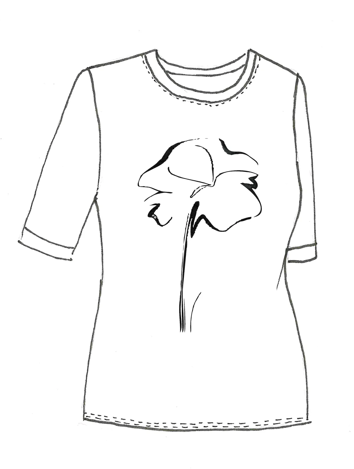 Paula Ryan Crew Top - Navy - Image 3