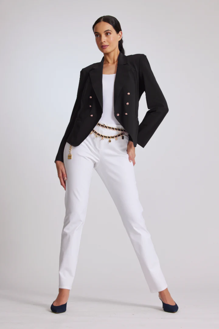 Paula Ryan Double Breasted Jacket - Black - Image 2
