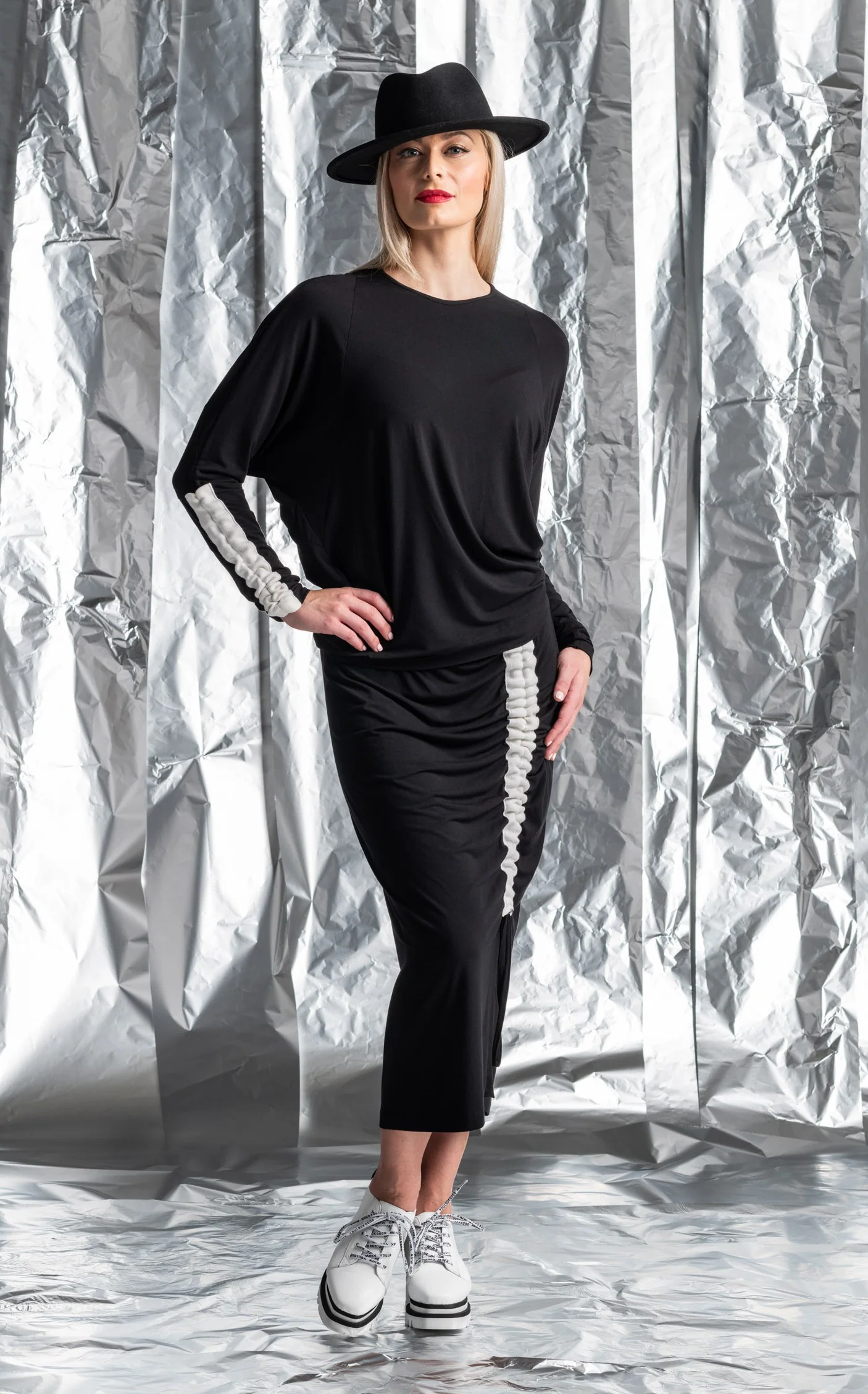 Paula Ryan Drawcord Pencil Skirt - Image 2