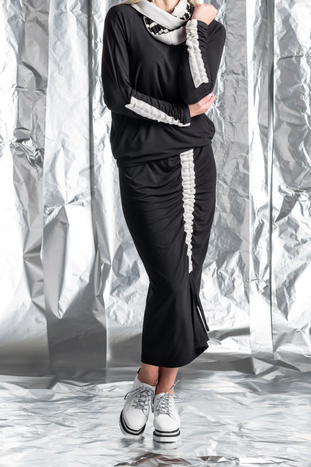 Paula Ryan Drawcord Pencil Skirt - Image 4