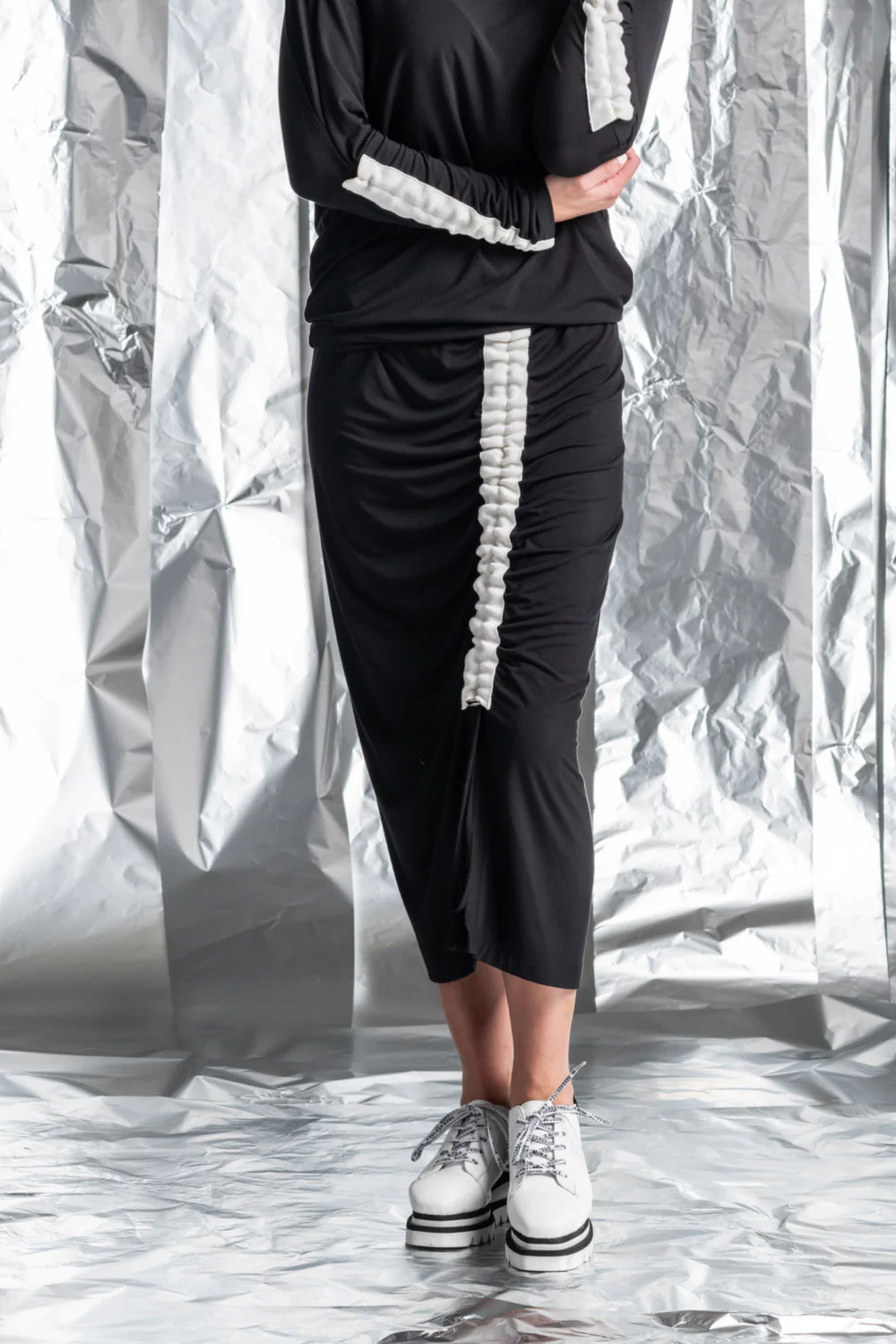 Paula Ryan Drawcord Pencil Skirt - Image 5