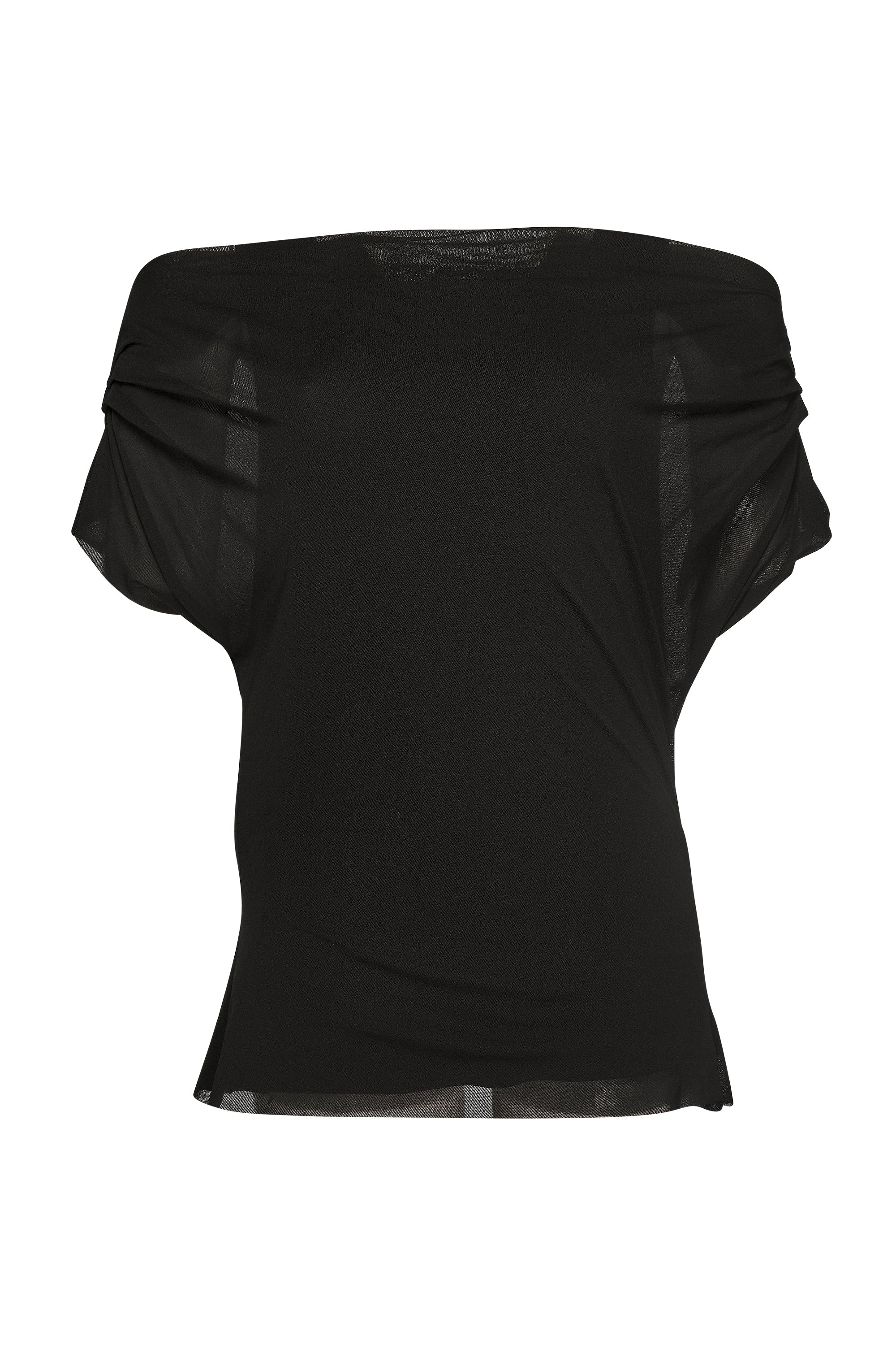 Paula Ryan Fitted Cowl Neck Top - Navy - Image 6