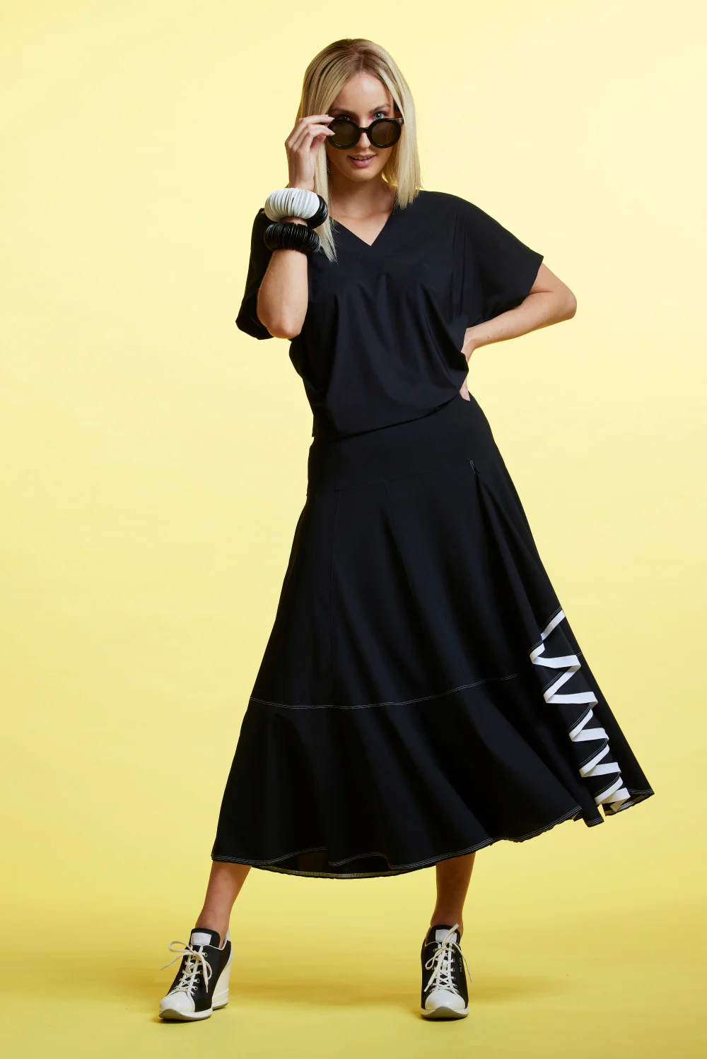 Paula Ryan Flounce Godet Skirt - Image 2