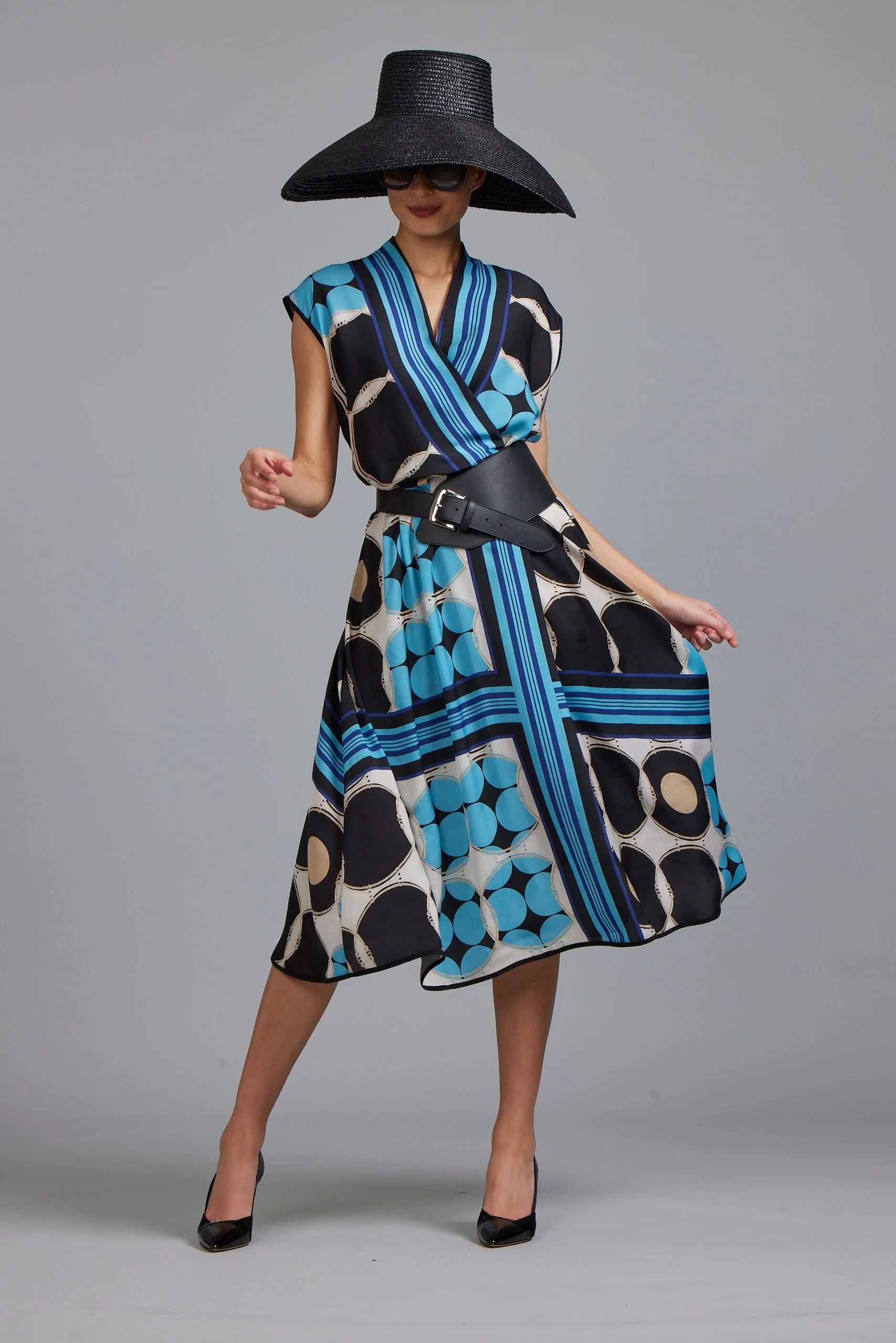 Paula Ryan Foulard Print Wrap Dress - Image 2