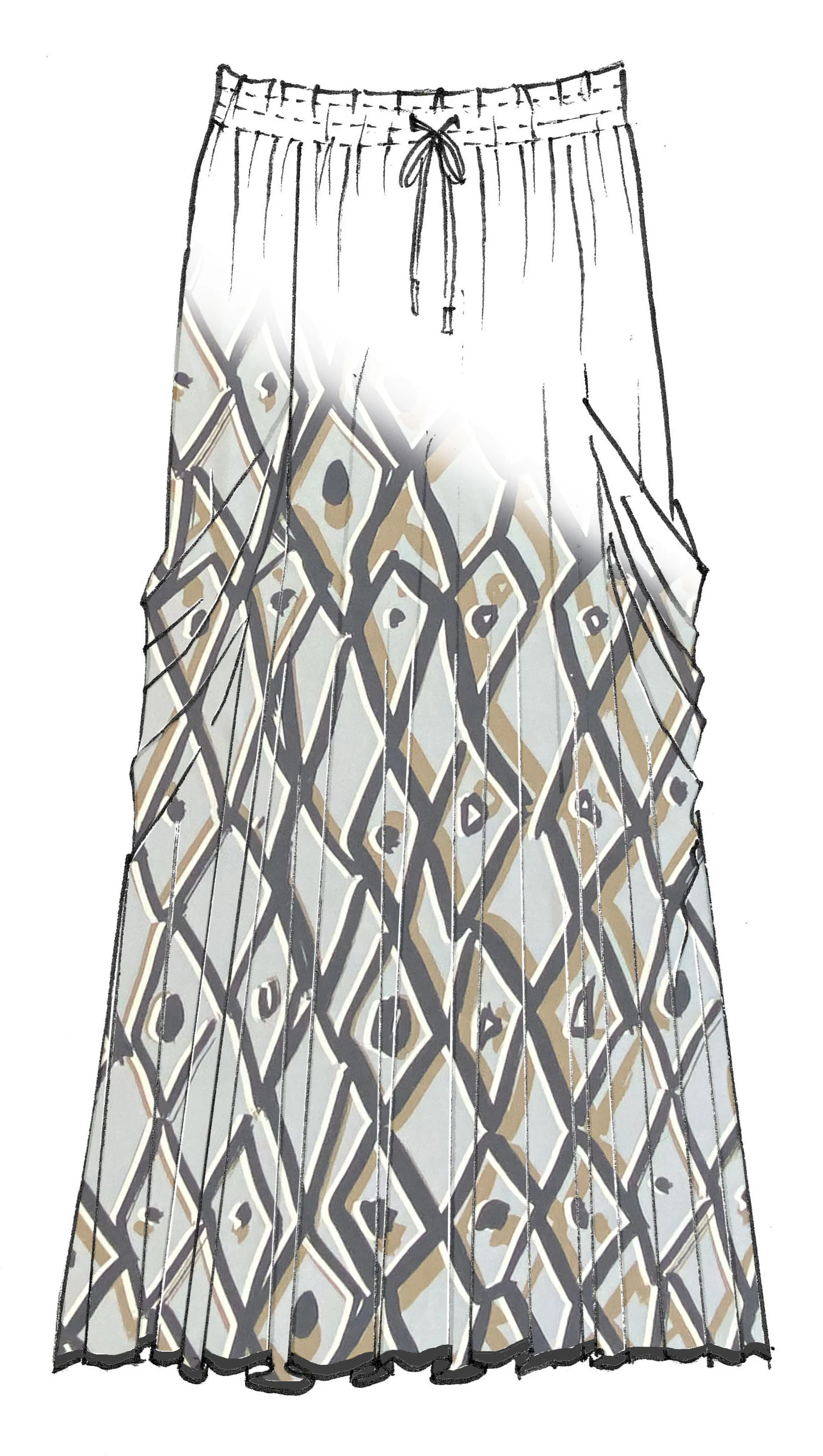 Paula Ryan Deep Pocket Skirt Blue Diamond - Image 7