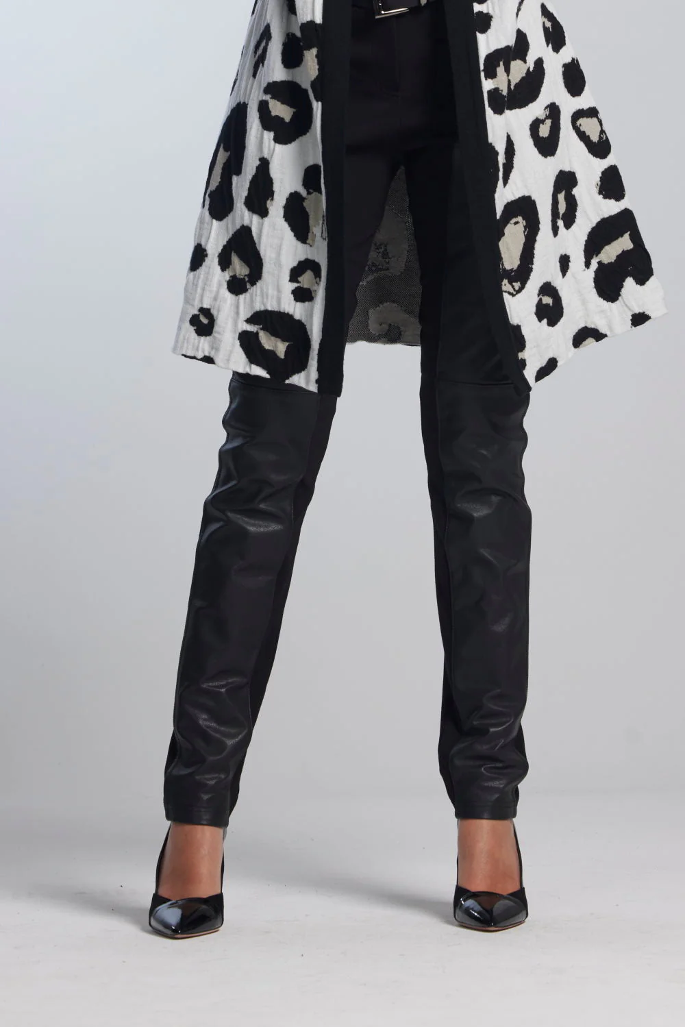 Paula Ryan Leather Front Curve Seam Jean - Image 3