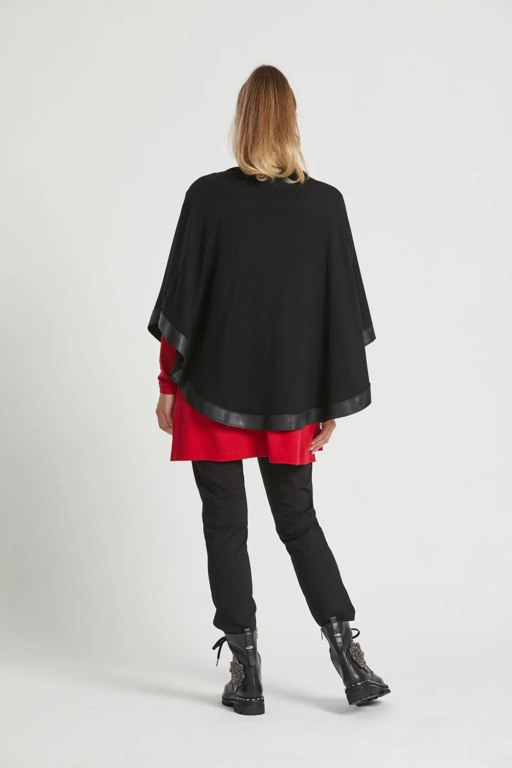Paula Ryan Leather Trim  Cape - Image 2