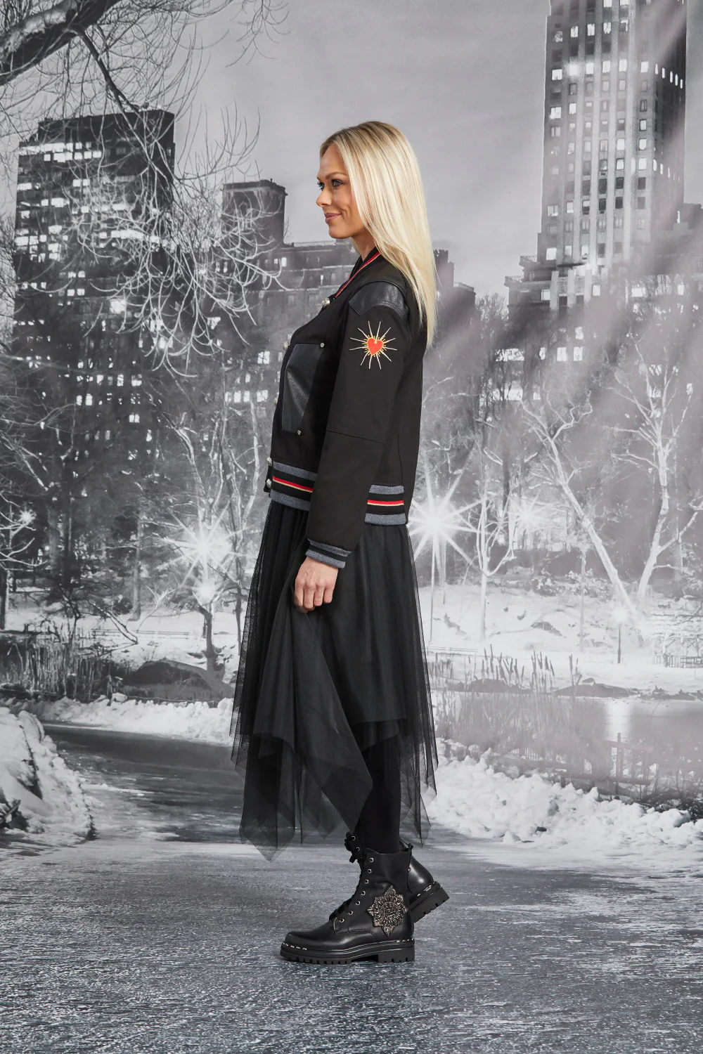 Paula Ryan Leather Trim Roma Bomber - Image 3