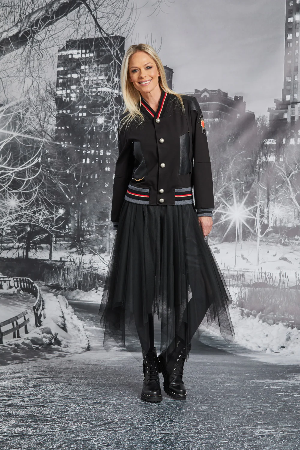 Paula Ryan Leather Trim Roma Bomber - Image 5