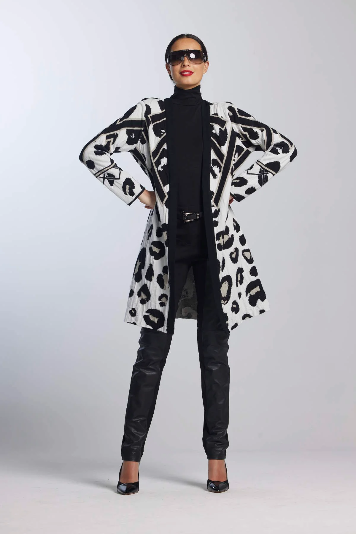 Paula Ryan Leopard Coat Cardigan