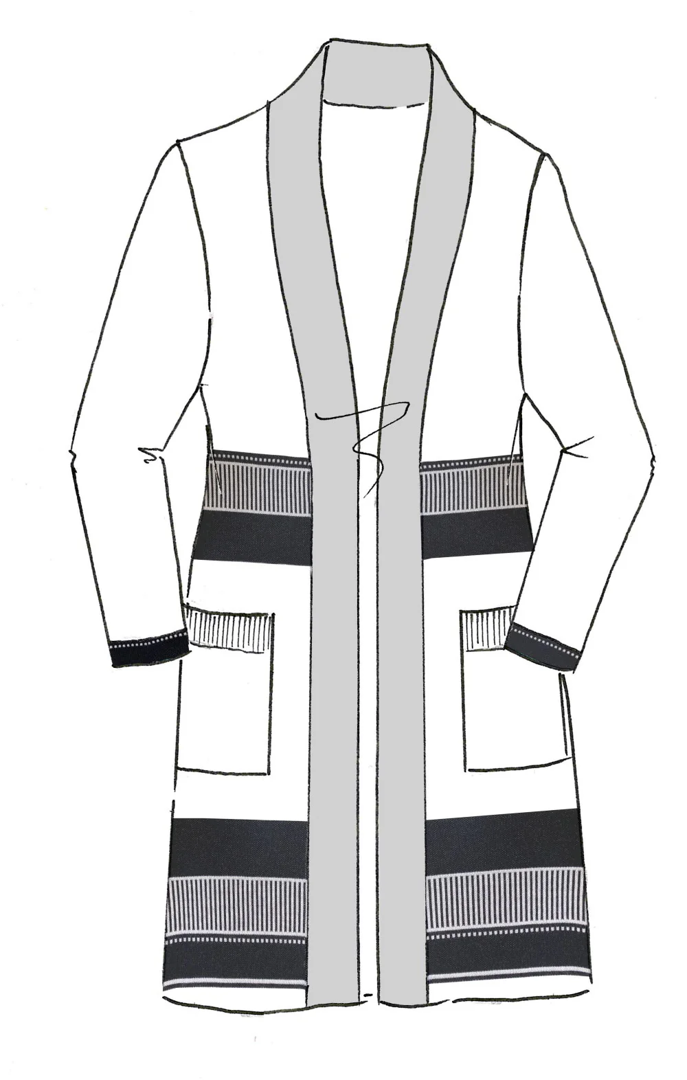 Paula Ryan Long Banded Cardigan - Image 4